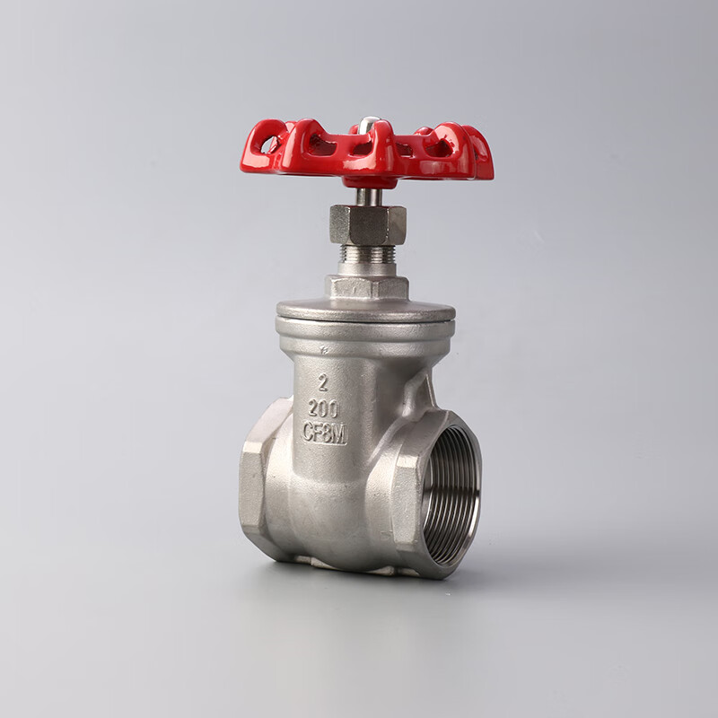 谦设不锈钢闸阀水闸阀开关家用手动dn50丝扣水表自来水dn254分水管z15