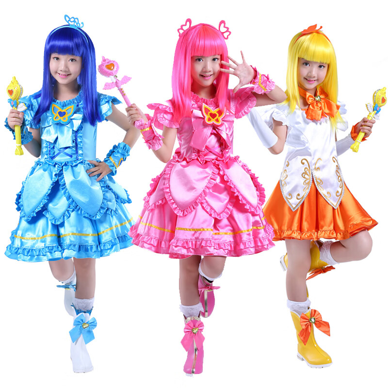服装巴拉拉小魔仙衣服美雪美琪裙子巴啦啦小魔仙公主裙套装 橘色小蓝