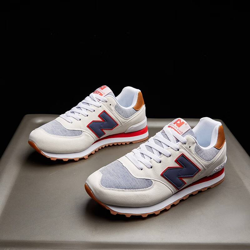 纽巴伦联名春款运动男鞋女鞋国产nb574复古情侣跑步鞋学生鞋 三元灰