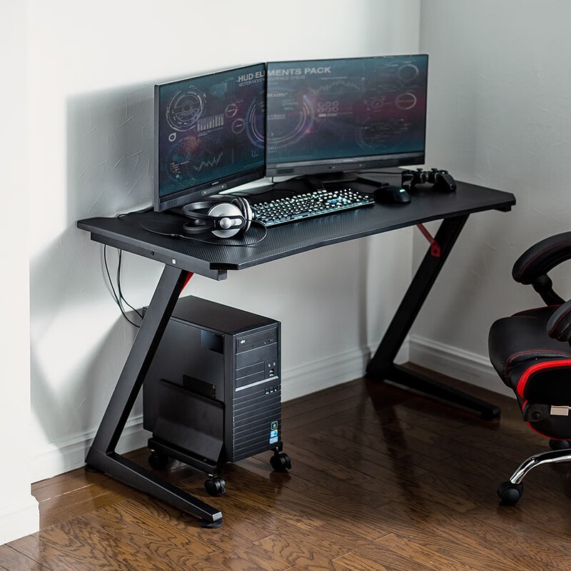 山业 游戏桌 电竞桌 暗夜骑士 宿舍网吧桌 游戏套装 台式家用 桌上架