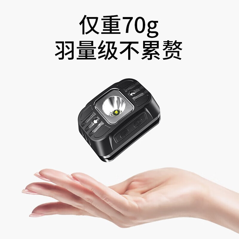 神火强光感应头灯 超长续航 头戴式户外矿灯赶海 超亮防水锂电池LED灯 HL75-S【7档调节 续航7-15h】