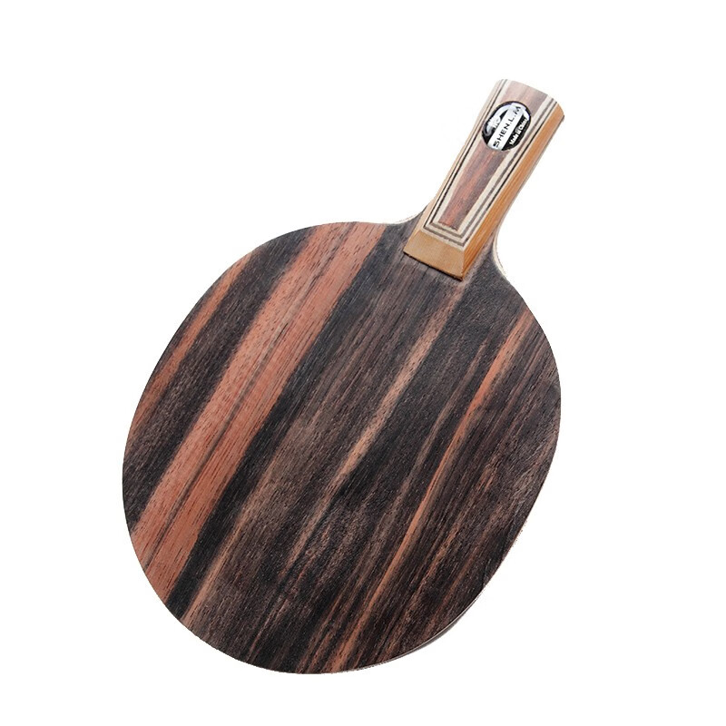 神龙木全新款黑檀7碳素纤维乒乓球拍底板直拍横打横拍 直拍6mm 底板