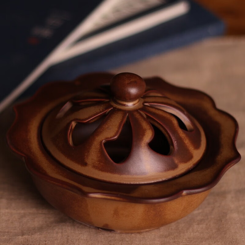 盘香家用小香薰炉香插居室仿古家居摆件礼盒装复古怀旧ht 风火连天炉