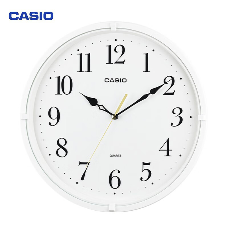 卡西欧（CASIO） 卡西欧(CASIO)挂钟客厅钟表时尚简约卧室挂墙壁钟石英钟表 IQ-88-7PF白色