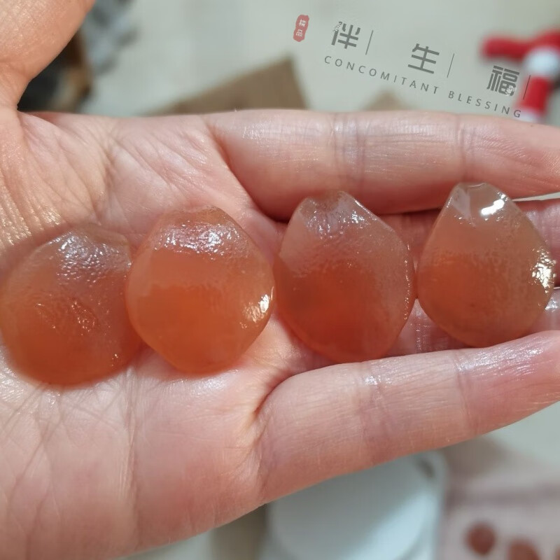 伴生福寻鱼与君青鱼石真品保真鱼惊石喉骨打磨原料鱼惊骨鱼喉骨 有孔