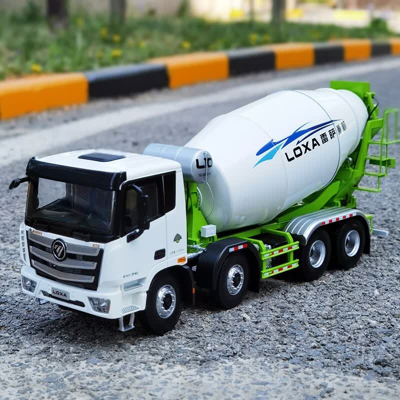 原厂 1:24福田 欧曼est雷萨重机 l10 混凝土搅拌车8*4卡车模型 1:24