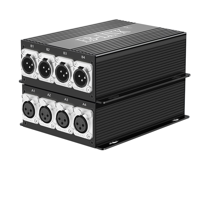 EB-LINK 電信級1/2/4路雙向平衡音頻光端機(jī)廣播級卡儂頭8路正向音頻收發(fā)器XLR卡農(nóng)接口 4路單向平衡音頻