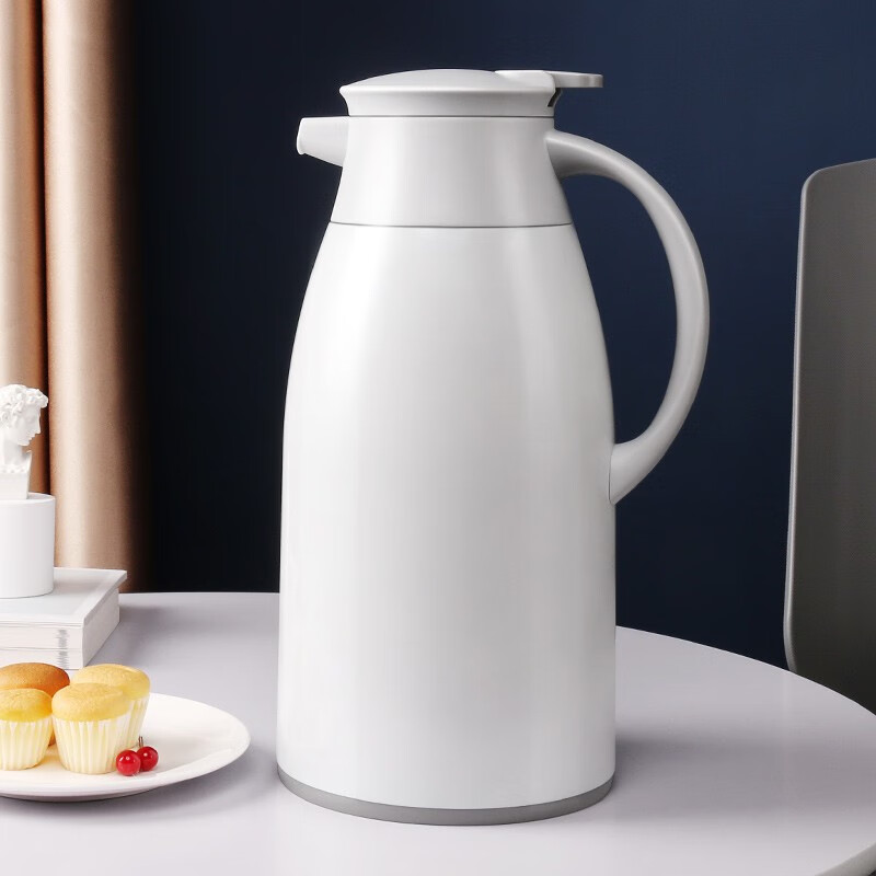 jeko&jeko保温壶家用热水瓶学生宿舍暖壶暖瓶大容量不锈钢外壳玻璃