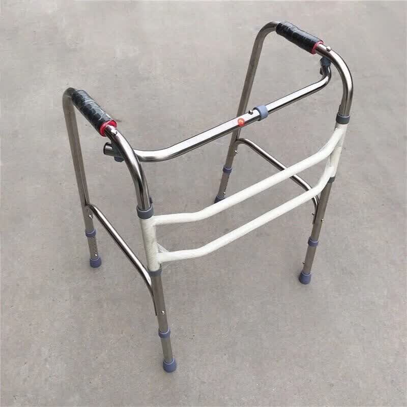 老人助行器助行架残疾人康复拐杖辅助走路扶手架折叠可调高助行器 助行器(收藏送脚垫)