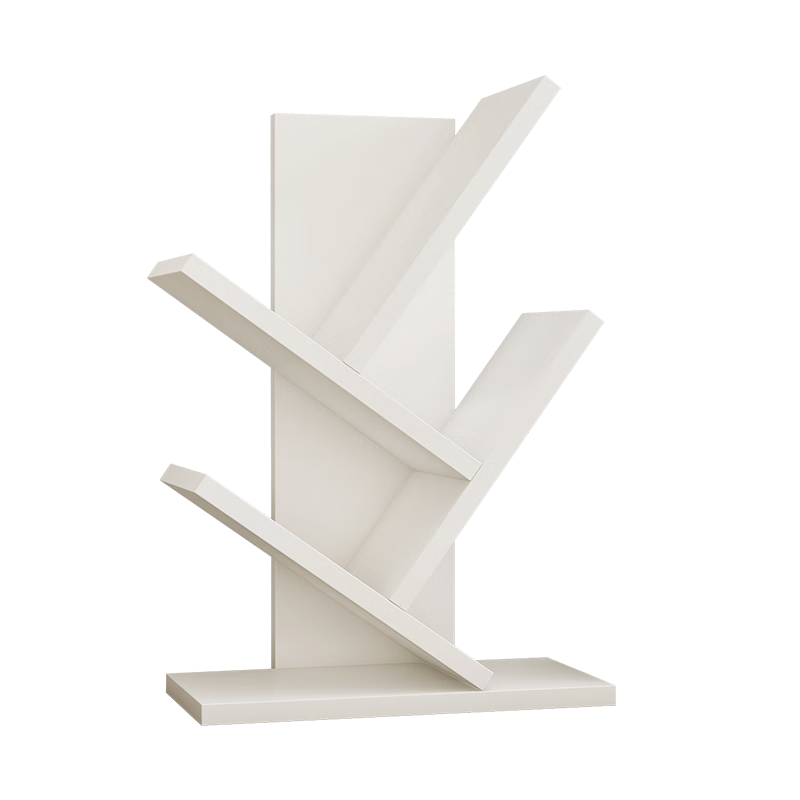 帅力桌面书架 书房简约桌上收纳置物小书架五层树杈创意型白色SL8302