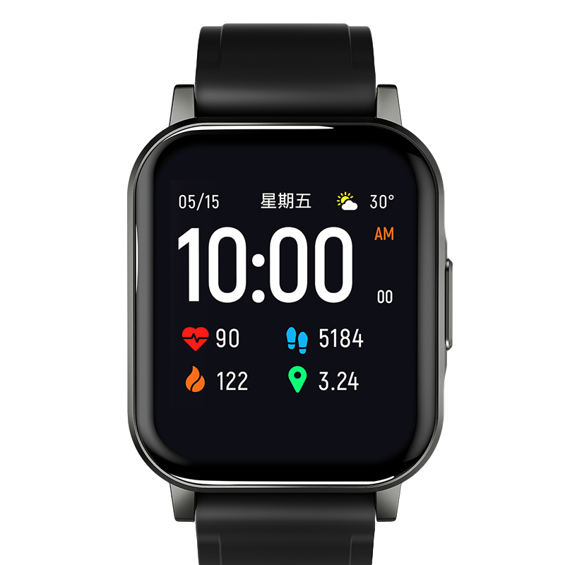 嘿喽（Haylou） 智能手表2 Smart watch2运动手表长续航通用苹果华为黑色 黑色