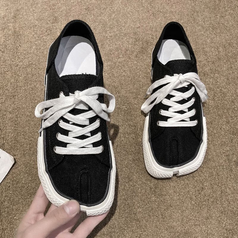 有恪平底小众分趾蹄单鞋夏季薄款小众小白鞋女一脚蹬猪蹄马蹄分脚趾鞋