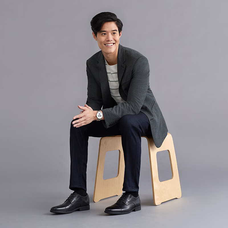 Clarks其乐惠登系列男士商务正装皮鞋舒适英伦风德比鞋皮鞋男 黑色 261529128 42