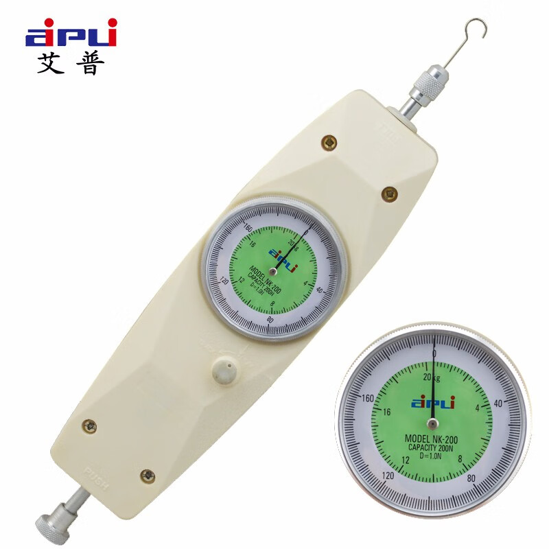 艾普(AIPLI) NK-200推拉力计指针式电子拉力机测试仪弹簧测力计 指针款NK-200(20kg)