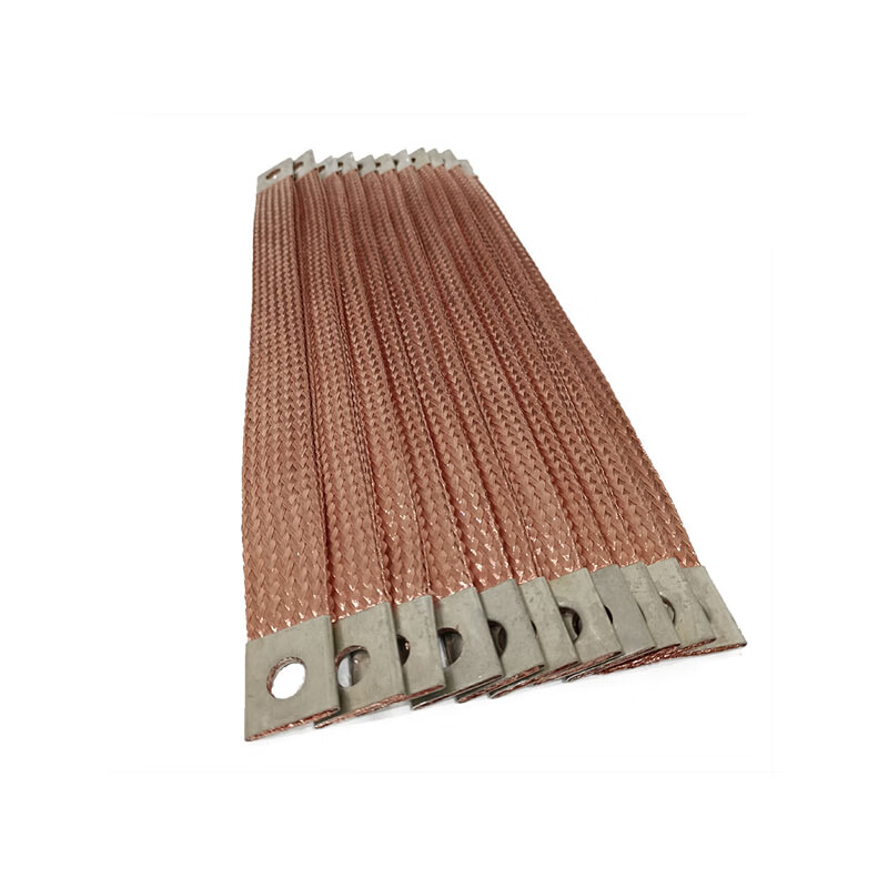 chnqanx国标铜带编织线软连接镀锡打孔变压器导电带跨接软铜线可加工