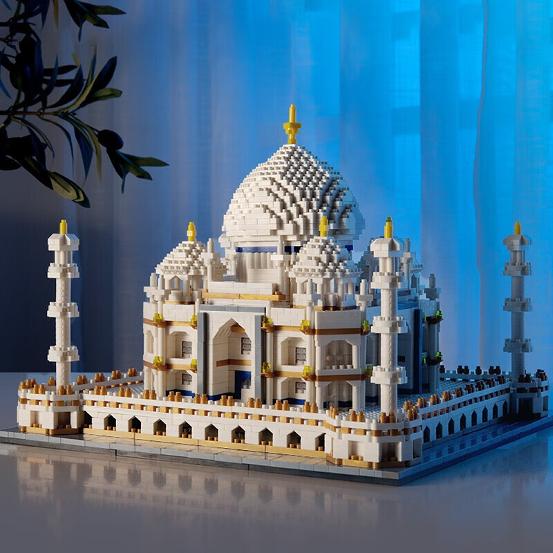 糖米(temi)微颗粒积木玩具泰姬陵天安黄鹤楼门房宫和殿儿童生日礼物