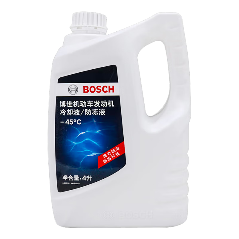 博世（BOSCH）汽车发动机通用水箱防冻液/冷却液/冷却水 冰点-45℃ 4L（红色）
