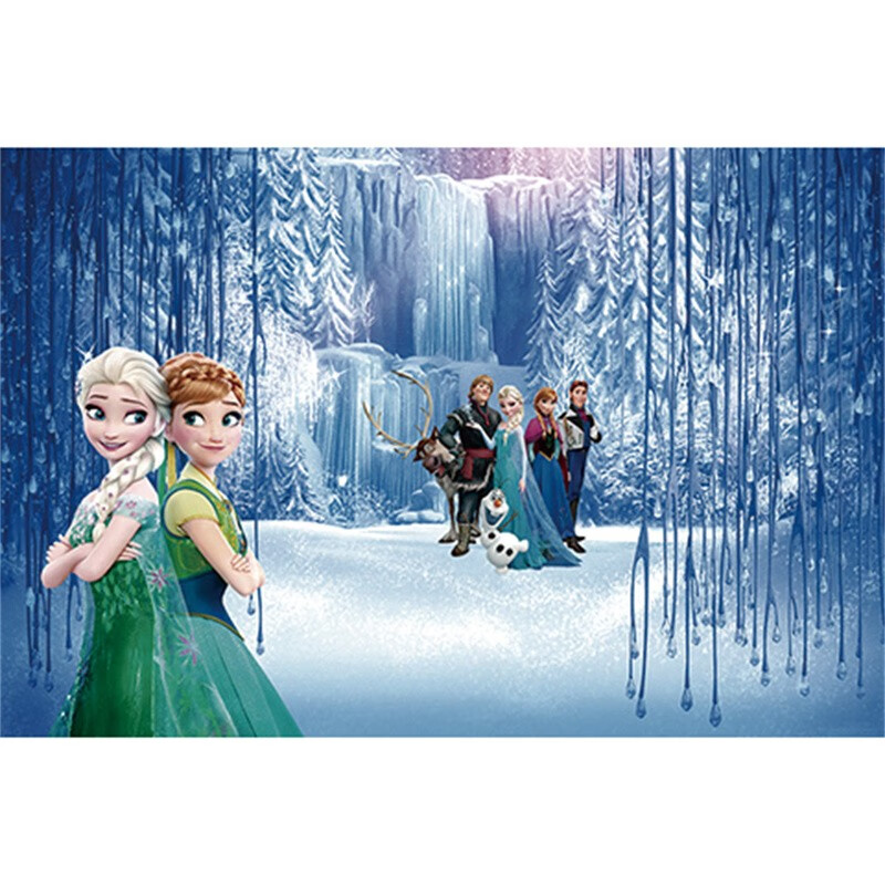 vieruodis 冰雪奇缘海报爱莎公主艾莎女王安娜海报贴画墙画墙纸  a 90