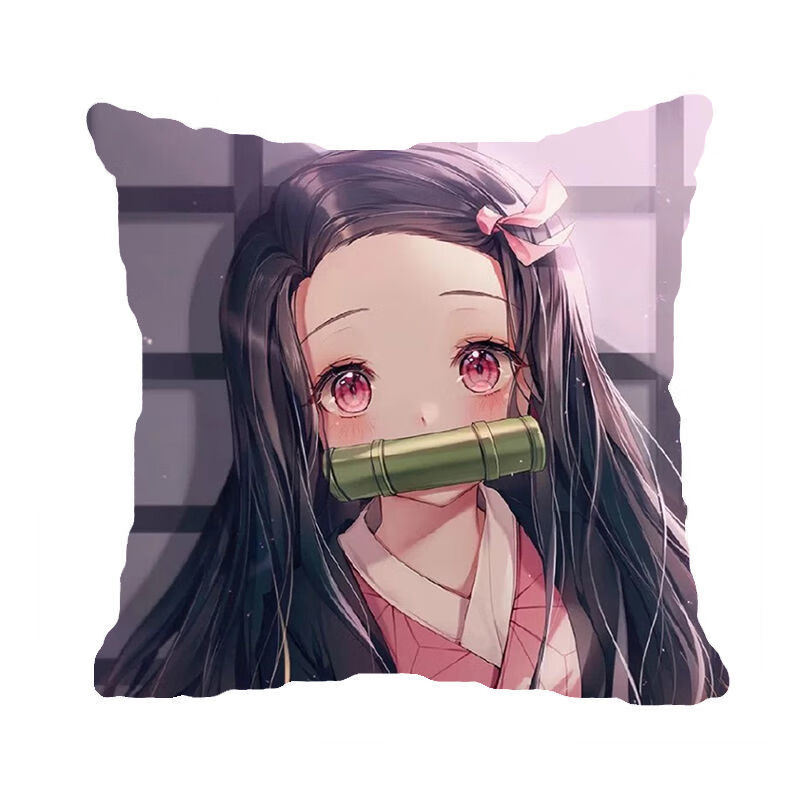 鬼灭之刃抱枕炭治郎祢豆子我妻善逸二次元动漫周边卡通靠枕可拆洗 鬼