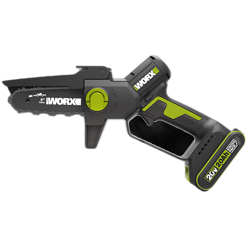 威克士(worx)锂电锯家用小型手持电链锯wd331修枝锯柴伐木充电锯电动