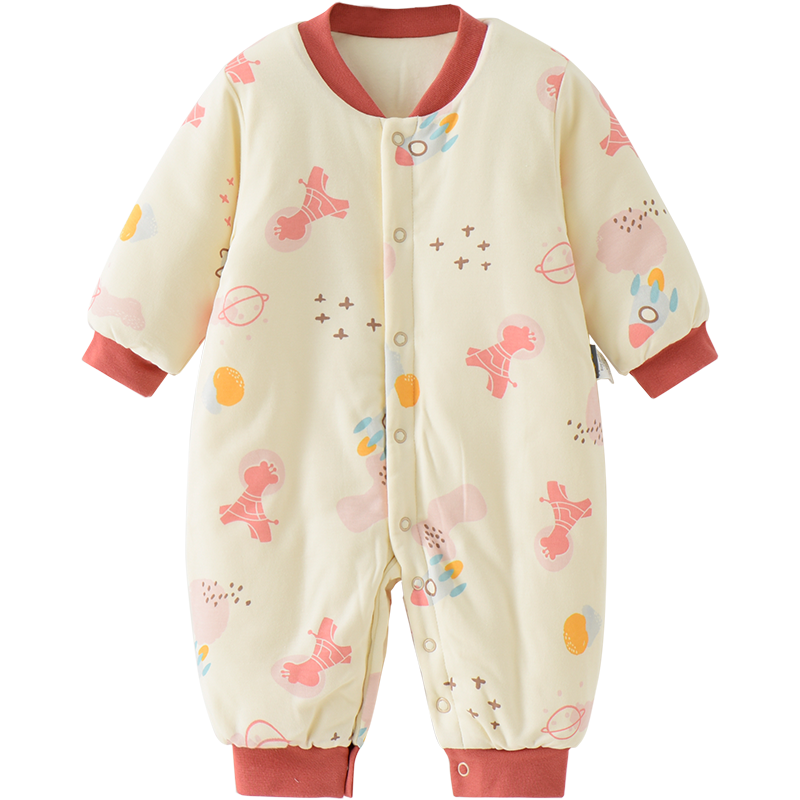 童泰婴儿连体衣棉服秋冬季1-18个月新生儿宝宝夹棉哈衣，价格趋势，请看这里！