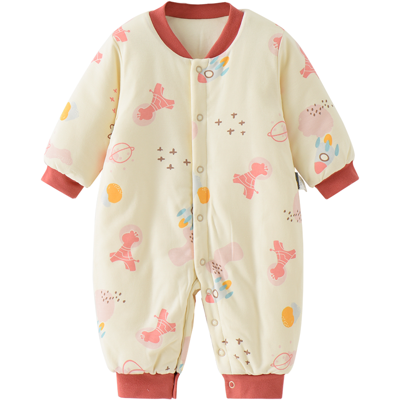 童泰婴儿连体衣棉服秋冬季1-18个月新生儿宝宝夹棉哈衣,价格趋势,请看这里!