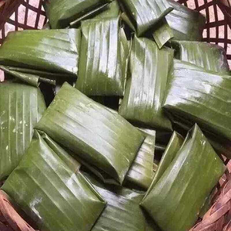 虎钢馋广西特产粽子糍粑糯米糍叶儿粑香芭蕉叶糍粑120g 红糖花生芝麻