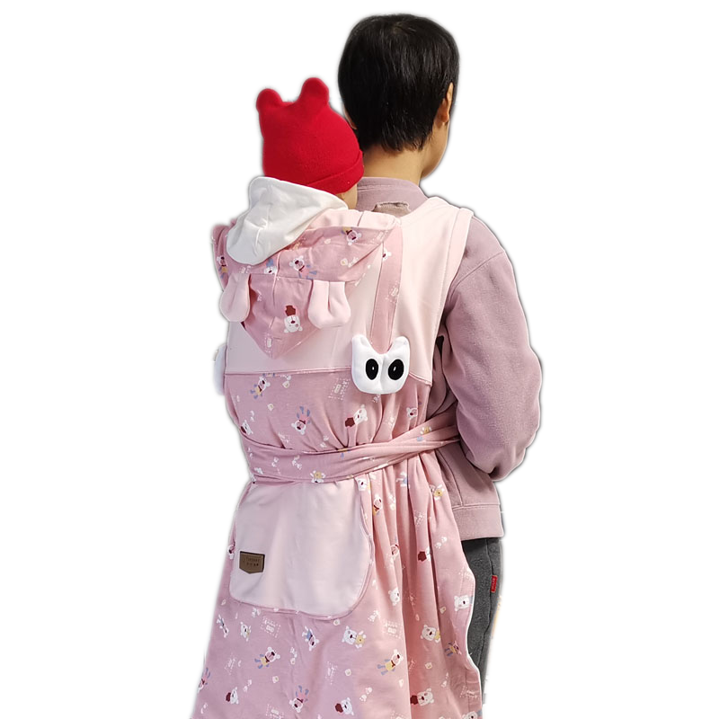 传统老式背扇宝宝秋春冬季加薄棉款前抱后背四川云南婴儿背带 粉红色
