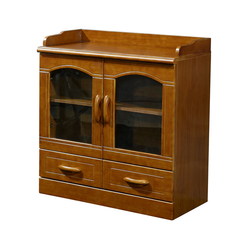 立伦实木茶水柜办公室置物柜厨房餐边柜茶水间储物柜子 951#两门茶水