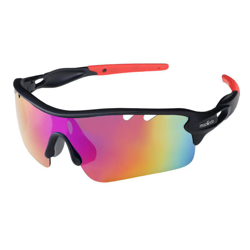 马孔多（macondo）破风款跑步太阳镜 炫彩偏光镜片 户外跑步运动田径马拉松眼镜 极光紫（不带近视框） 均码