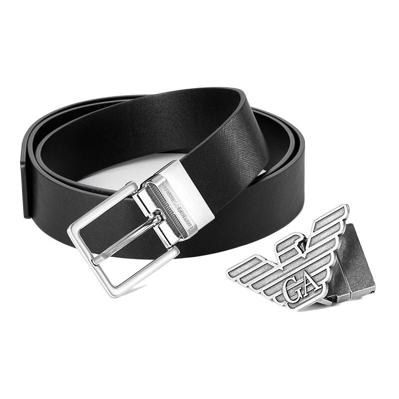 阿玛尼(armani)皮带 男士牛皮双面可裁剪腰带礼盒装 送男友 y4s270