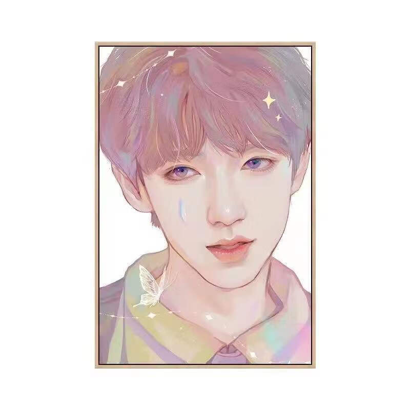 钻tnt时代少年团钻石画送闺蜜女友生日礼物手工礼物diy贴钻画 贺峻霖