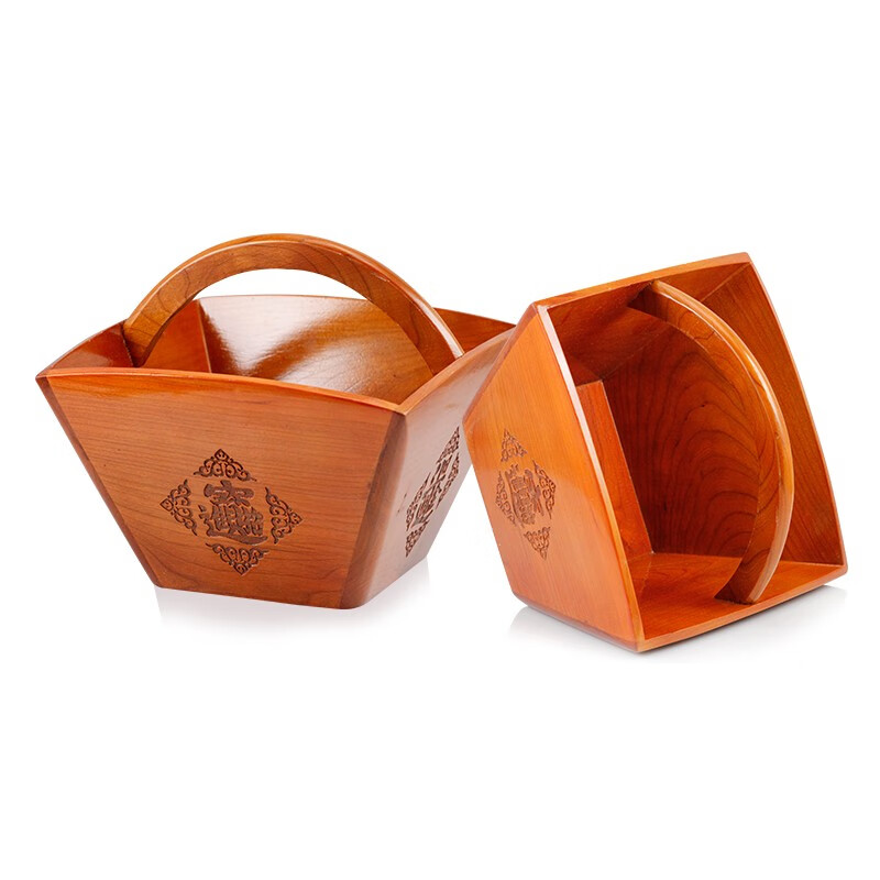 禾佳成桃木日进斗金摆件米斗四方米斗用品米斗升米升子米斗老式米斗木