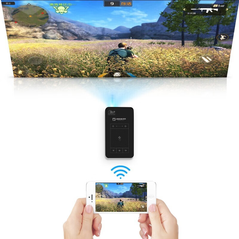 澳典 投影仪家用迷你全高清办公便携式小型wifi手机微型投影机1080p智能家庭影院白天直投 M8黑色32G主图6