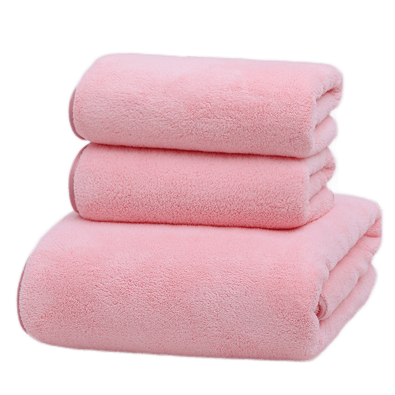 斜月三星珊瑚绒毛巾浴巾套装组合三件套-价格走势及评测