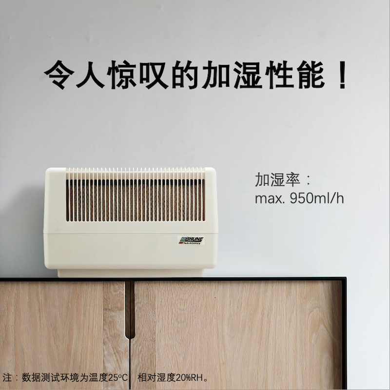 博沃纳(BRUNE)微静音加湿器客厅空调房无雾空气客厅家用上加水母婴德国进口B125 白色