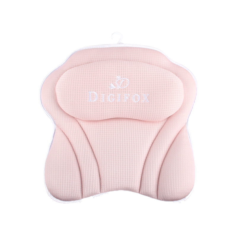 芙樂(lè )思天絲防滑靠枕奧地利進(jìn)口木漿纖維環(huán)保地墊浴室淋浴泡澡靠背墊 櫻花粉 浴缸枕+粉色天絲淋浴墊