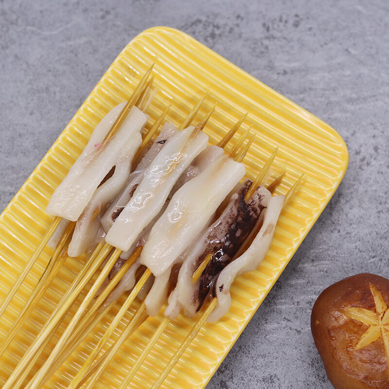 皓谦鱿鱼小串网红铁板鱿鱼串油炸串串香冷冻鱿鱼板串食材200串