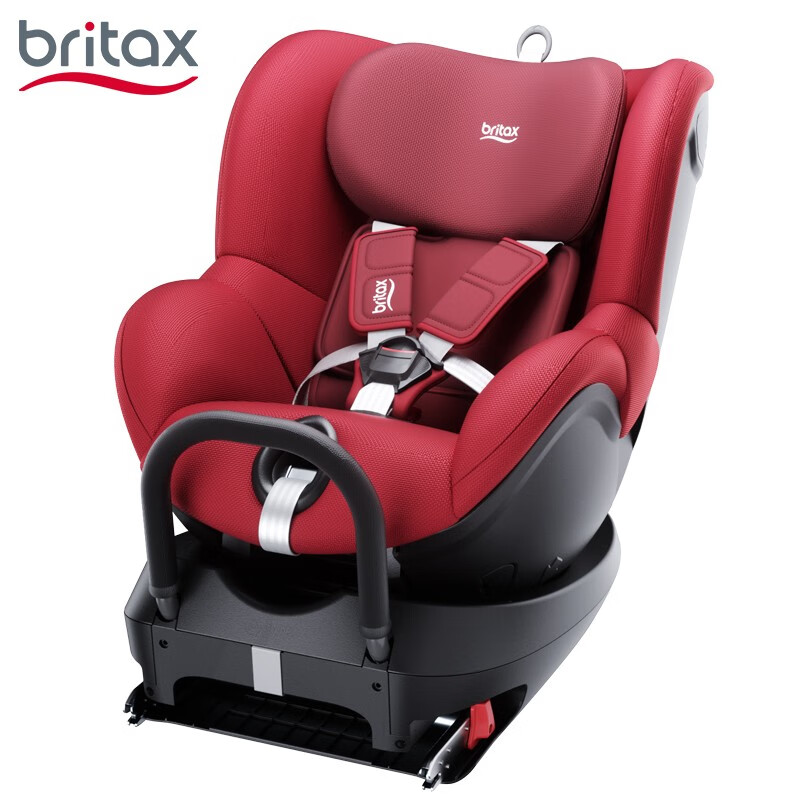 （BRITAX）宝得适 婴幼儿汽车儿童安全座椅360度旋转双面骑士isofix接口0-4岁皇室蓝 热情红2代