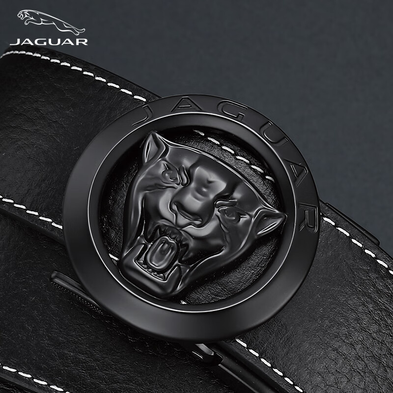 jaguar捷豹男士皮带男真皮腰带自动扣头层牛皮男式裤带高档轻奢礼物