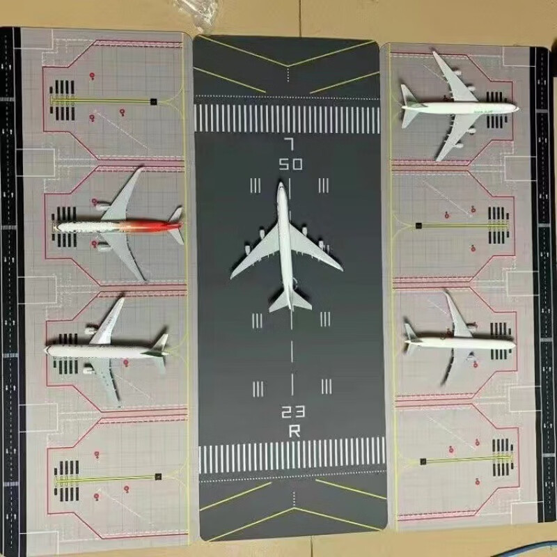 猎瑞机场场景1:400飞机模型仿真客机跑道停机坪航空飞机模型摆件可拼 1机场跑道+8联排停机位【含6小客怎么看?