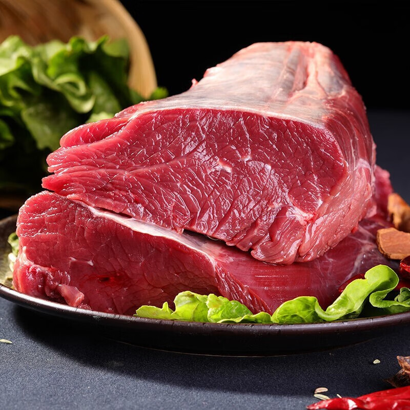 【第2件5折】WECOOK 新鲜牛腿肉1kg 整切大块微调理进口新鲜牛肉 减脂食材 牛后腿肉 1kg