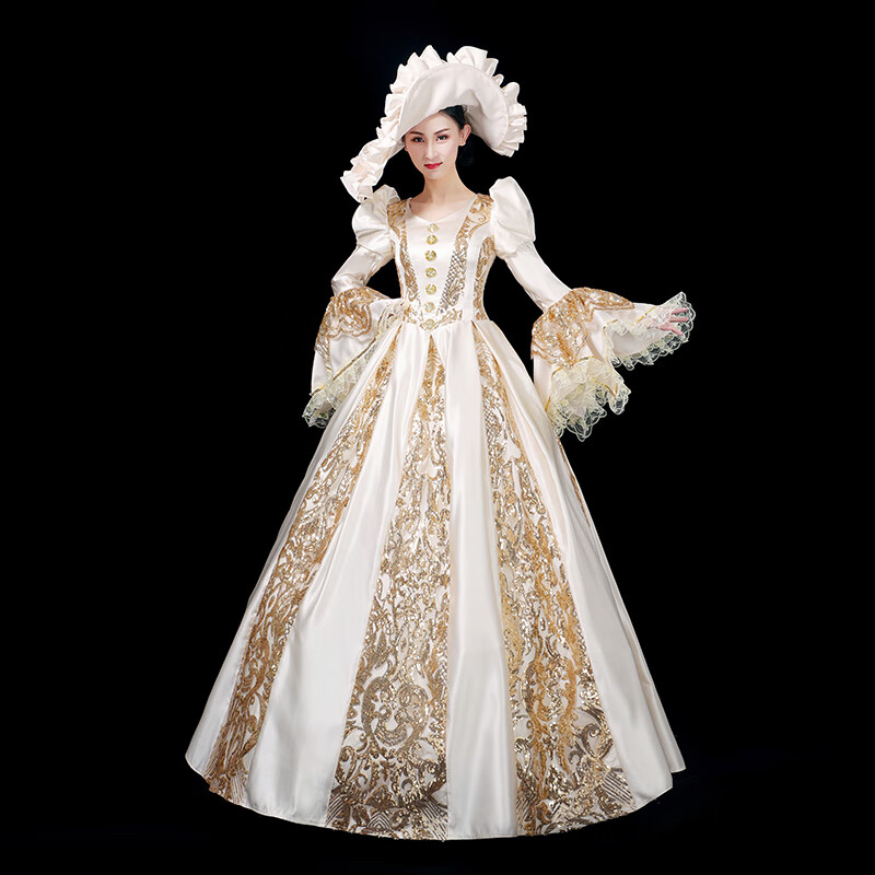 麦娅洛欧洲中世纪宫廷礼服古典风洋装演出舞台装复古欧式贵族晚裙女