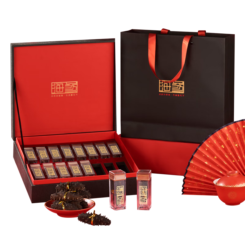 北海印象淡干海參干貨 底播野生遼刺參海鮮營養(yǎng)滋補品 送父母長輩送禮禮品 干海參禮盒B 200g*1盒 【約16只】