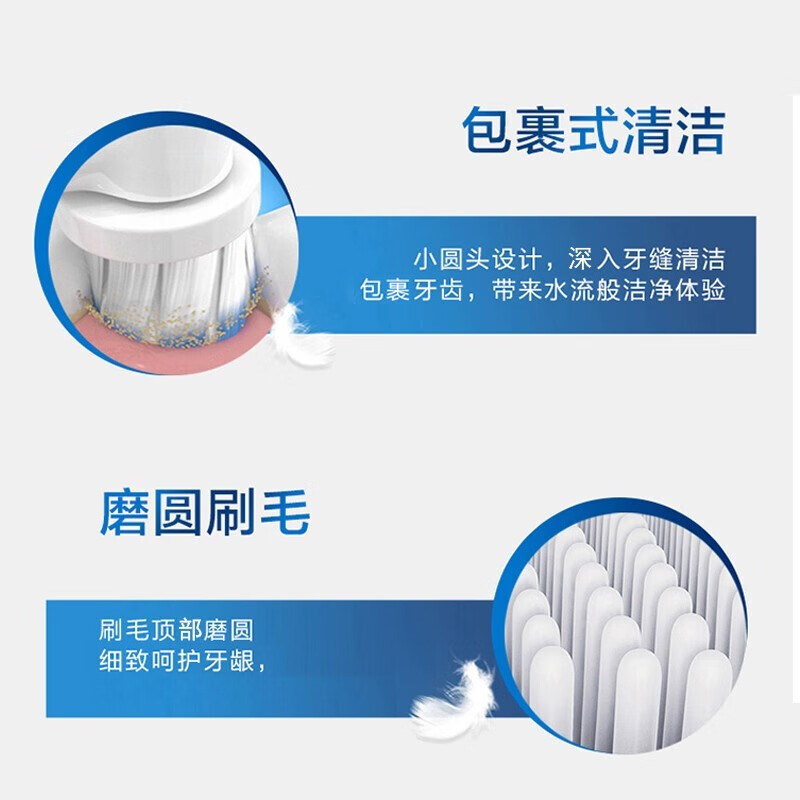 适配博朗欧乐B/oralB电动牙刷头D12D16D100P2000P4000 3709等通用替换狮护 EB50多角度清洁 【8支装】