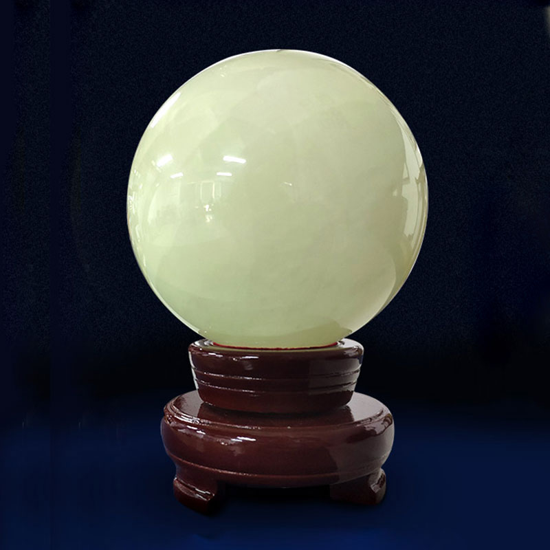 珍韵缘原石收藏级引路明灯夜明珠摆件质地温润色泽通透 引路明灯夜