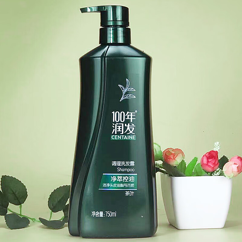 百年润发洗发水750g植物调理控油清爽去屑止痒水润丝滑 净萃控油750ml