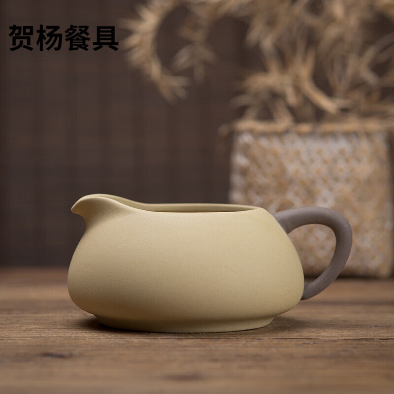 窑百绅猴功夫茶具紫砂公道杯 仿古公道杯茶海陶瓷粗陶匀杯大号公杯分
