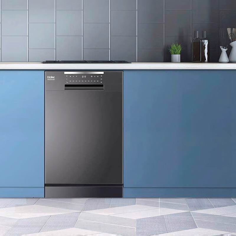 海尔 （Haier ）S20  8套嵌入式洗碗机80℃双微蒸汽洗  智能开门烘干 wifi智能家用洗碗机 EYW80266BKDU1