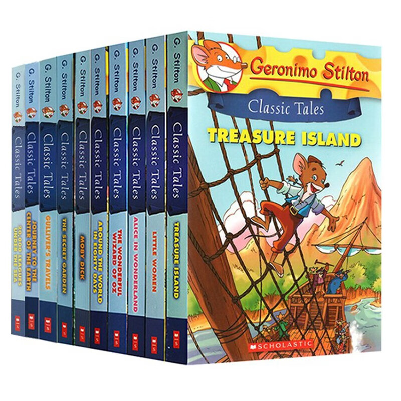 英文原版 老鼠记者版经典名著 Geronimo Stilton Classic Tales 10册